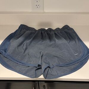Nike Women's Gray and Blue Athletic Shorts. Size XL